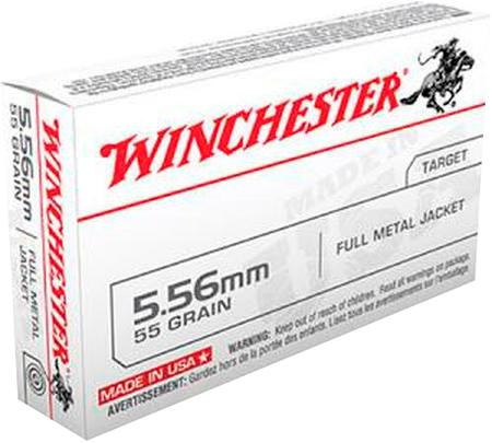 Winchester Ammo WM193K USA M193 Lake City 5.56x45mm NATO 55 gr 3180 fps Full Metal Jacket (FMJ) 20 Bx/50 Cs